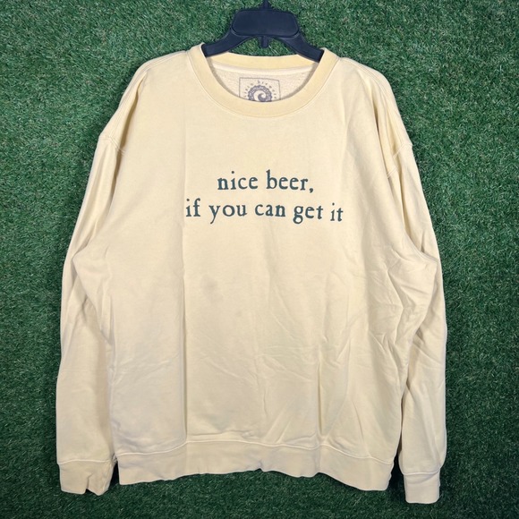 Cisco Brewers Nantucket Sweatshirt XL Yellow Nice Beer If You Can Get It